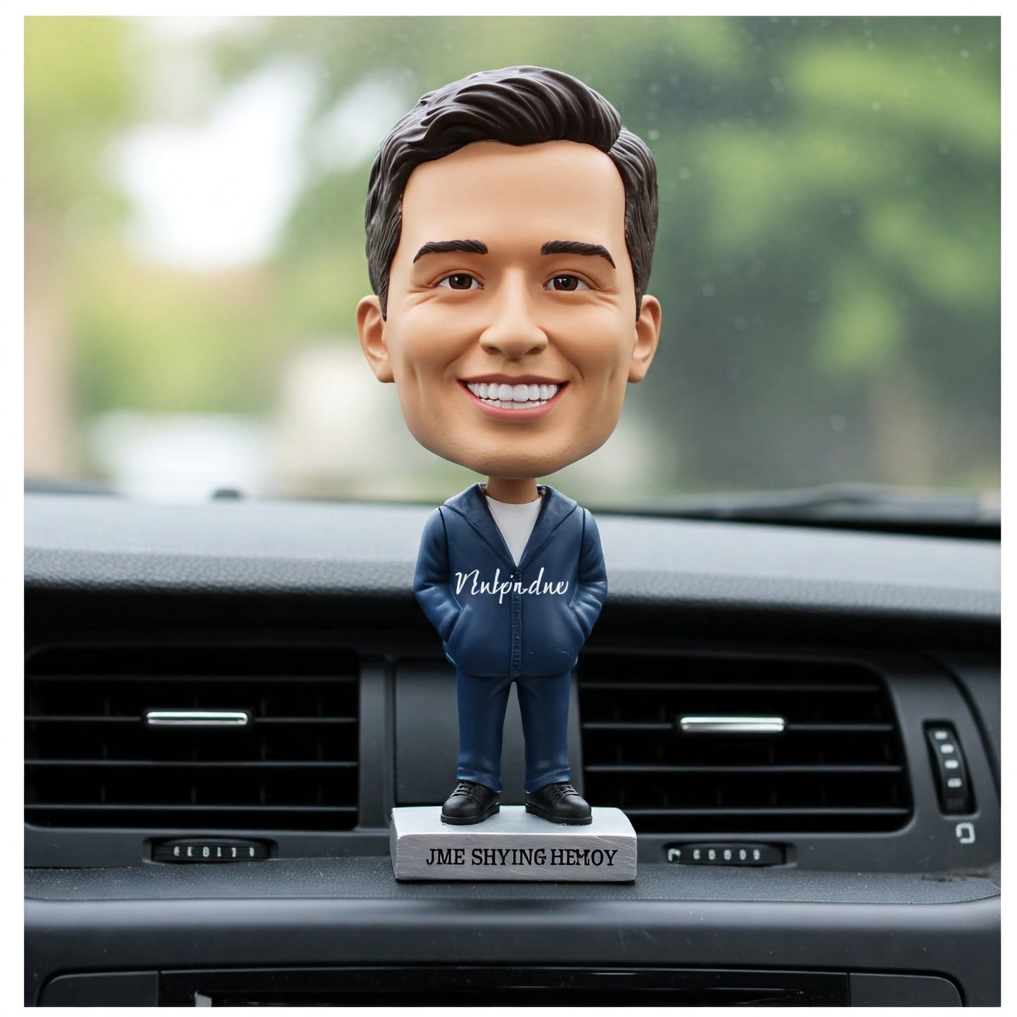 Personalised Bobblehead Statue for Car Dashboard