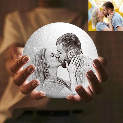 Personalised 3D Printed Moon Lamp