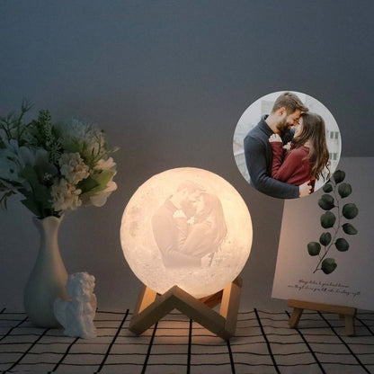Personalised 3D Printed Moon Lamp